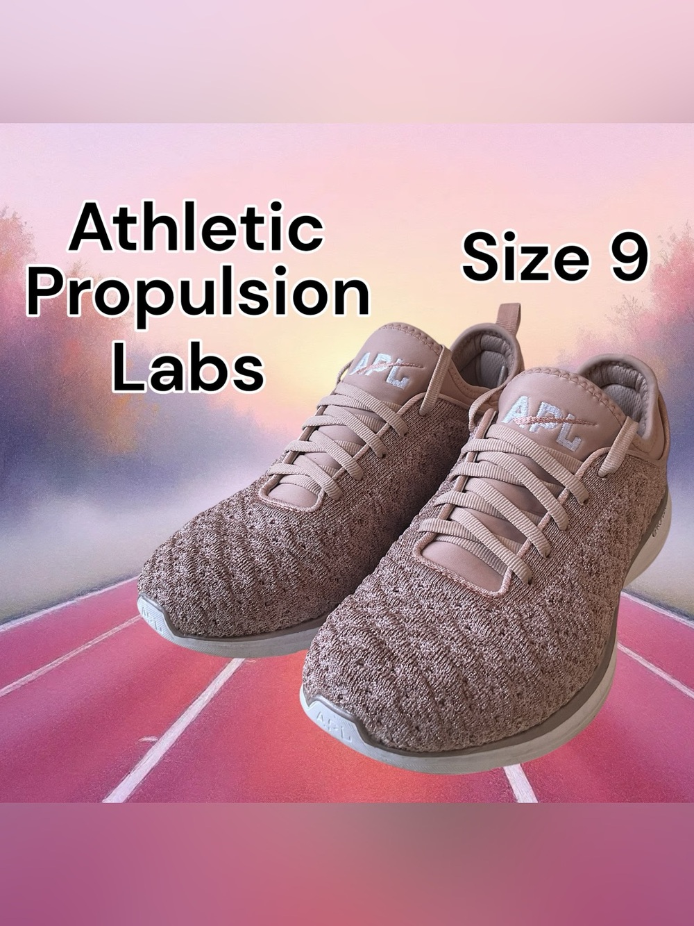 APL Athletic Propulsion Labs Rose Gold Running Shoes